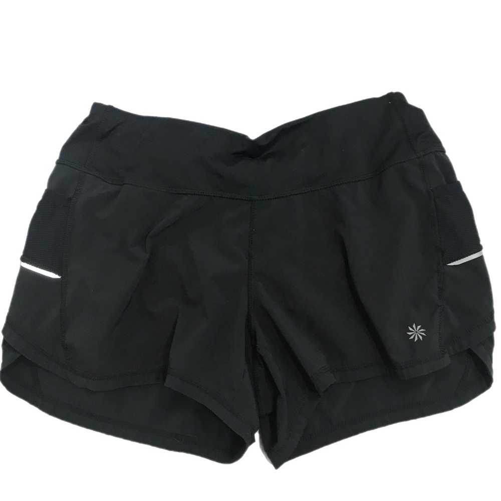Athleta Black Dual Layer Workout Shorts